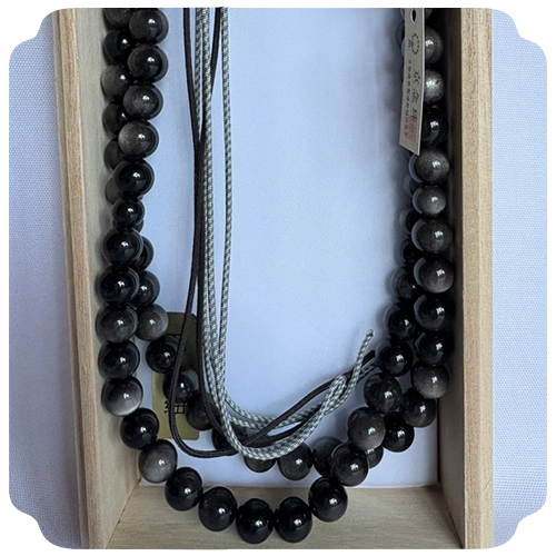 曹洞宗 百八玉念珠 銀曜石共仕立 画像4